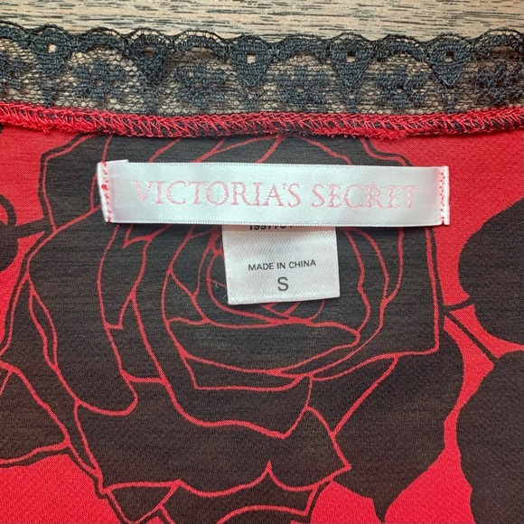 Y2K Open Front VS Black Roses Babydoll Lingerie, Sz S (36) - Picture 8 of 10